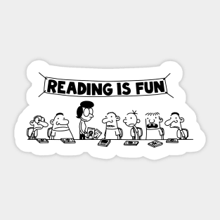 READING IS FUNNY Sticker